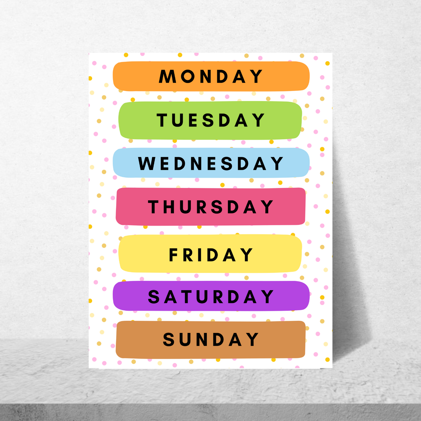 Days Of The Week Poster