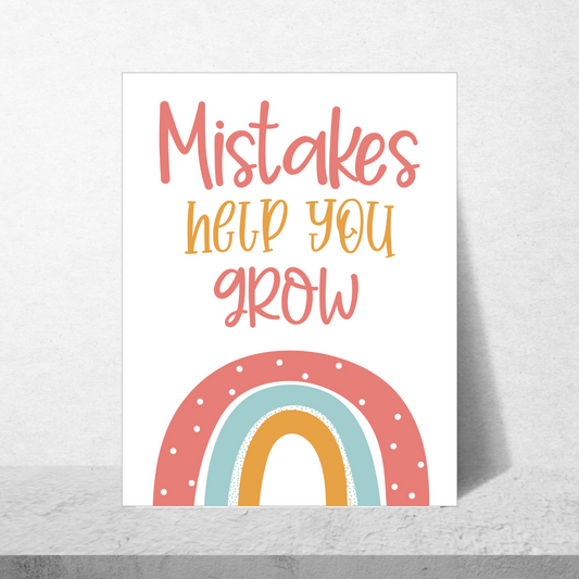 Mistakes Help You Grow Poster