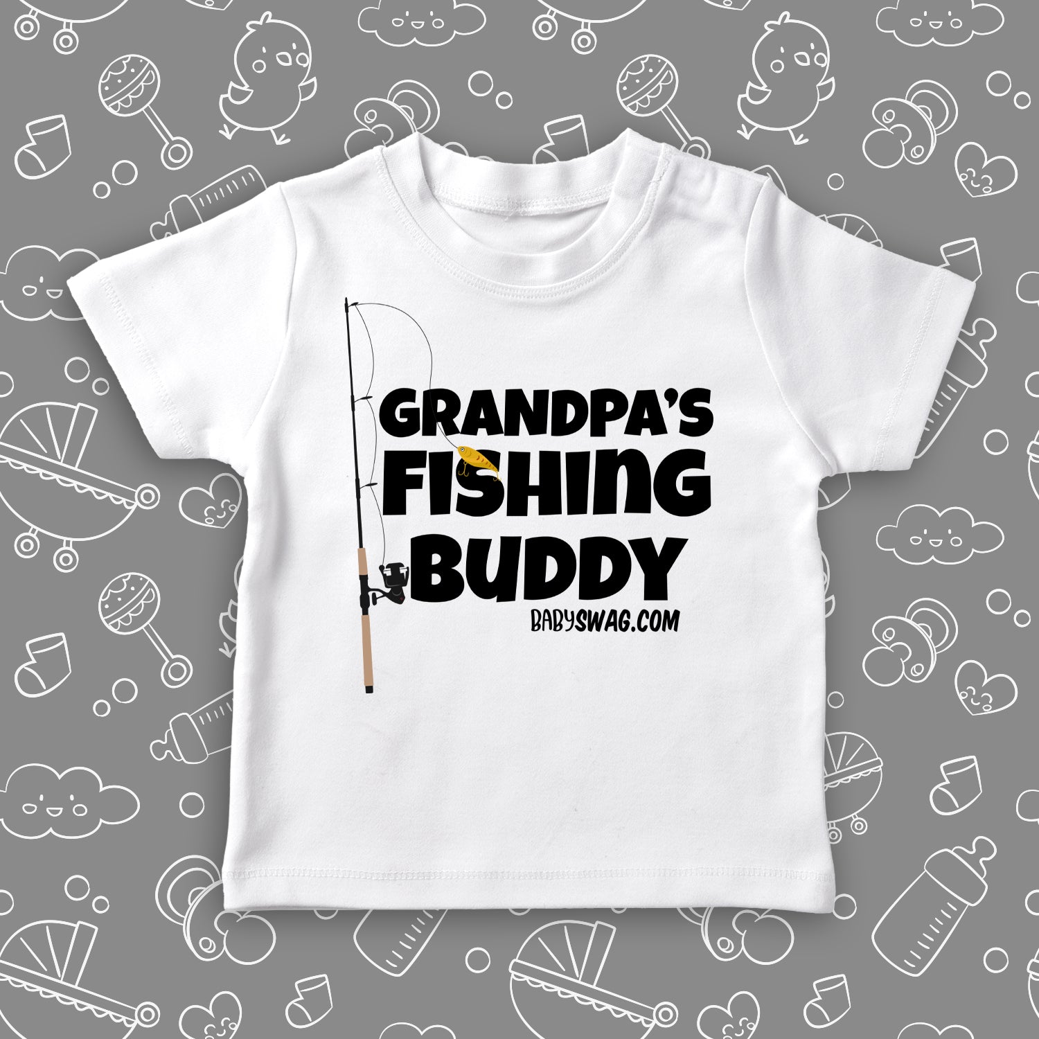 Grandpa's Fishing Buddy (t) 4T / Heather Gray