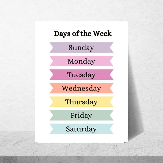 Days Of The Week Poster