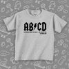 The "ABCD" toddler boy shirt in grey. 