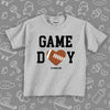Toddler boy graphic tee with the caption "Game Day" in grey. 