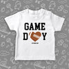  Toddler boy graphic tee with the caption "Game Day" in white.