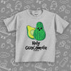 A tooddler graphic tee with "Holy Guacamole" print, in color grey.  