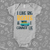 The ''I Like Big Boats And I Cannot Lie'' badass baby clothes in grey.