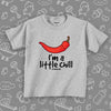 A toddler shirt saying "I'm A Little Chill" in color grey. 