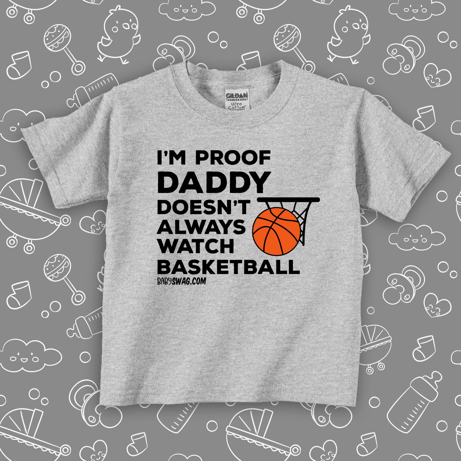 Basketball Skills Loading Funny Sports Humor Infant Toddler T-Shirt 12 Months / White