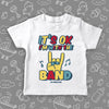 Funny toddler shirt with saying "It's Okay, I'm With The Band" in white. 