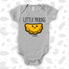 The ''Little Pierogi'' cute baby onesie in grey.