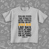 Grey toddler boy shirt with saying "My Mind On My Mommy, And My Mommy On My Mind".
