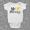 The "My Precious" baby onesies in white.