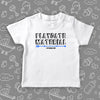 Toddler shirt with caption "Playdate Material" in white. 
