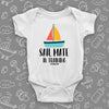 The ''Sail Mate In Training'' swag baby clothes in white.