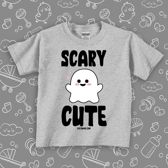 The "Scary Cute" toddler graphic tees in grey 