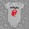 The ''The Rolling Stones'' cool baby onesie in grey.